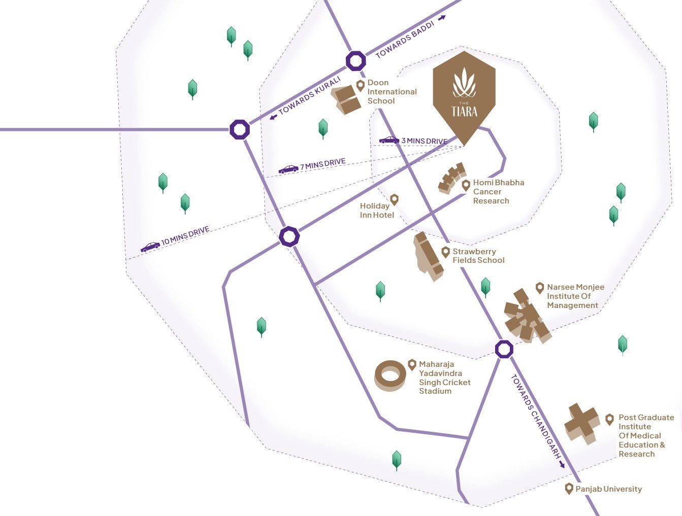Official Location Map of The Tiara in Medicity