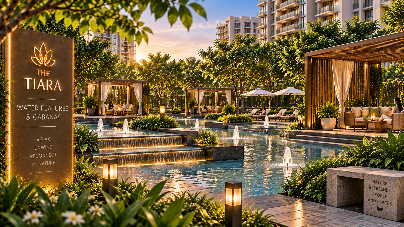 The Tiara Water Features and Cabanas